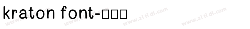 kraton font字体转换
